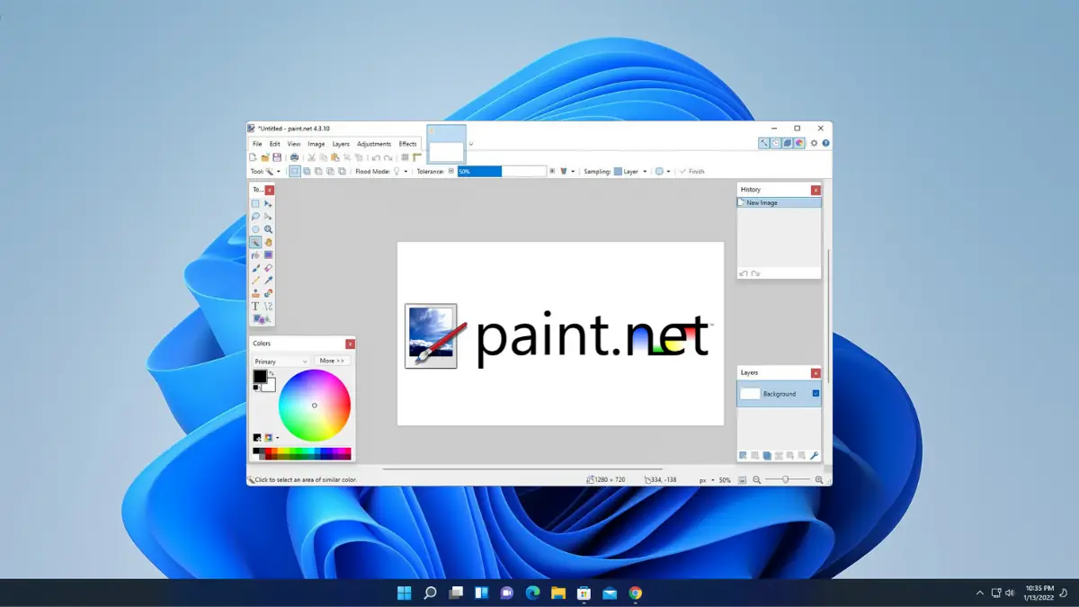 Paintnet funciona en todas las versiones de Windows.